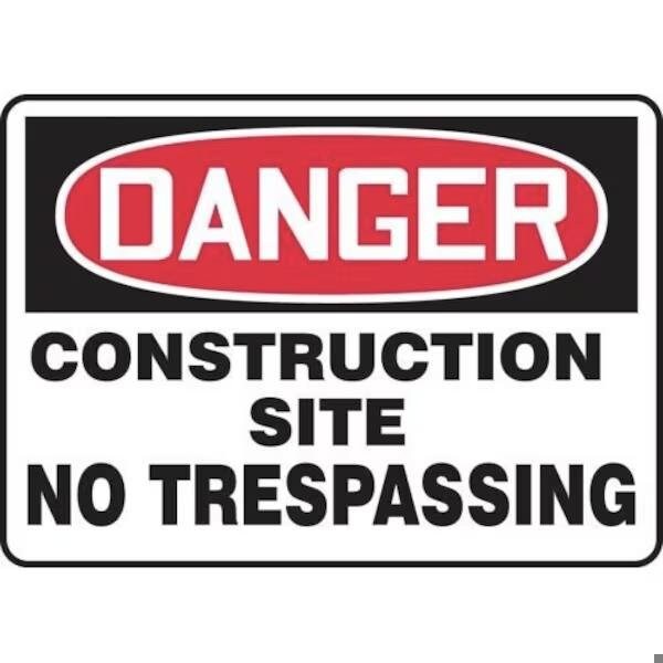 Accuform OSHA DANGER SAFETY SIGN CONSTRUCTIO MCRT123VP MCRT123VP - main